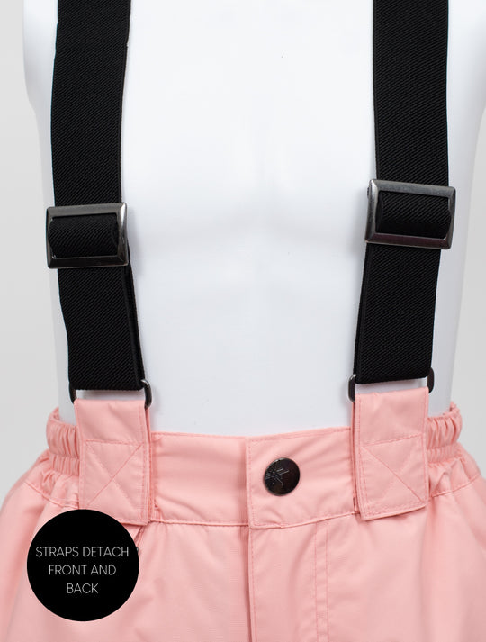 Snowrider Convertible Ski Overalls - Apricot Blush