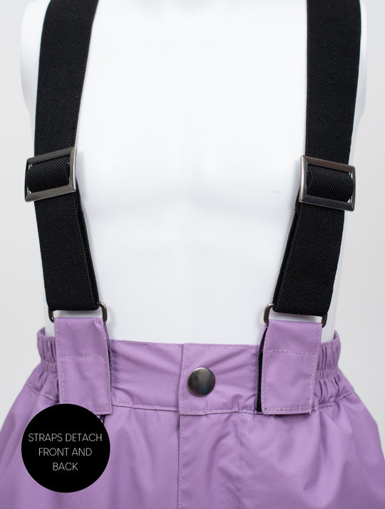 Snowrider Convertible Ski Overalls - Dusty Lavender