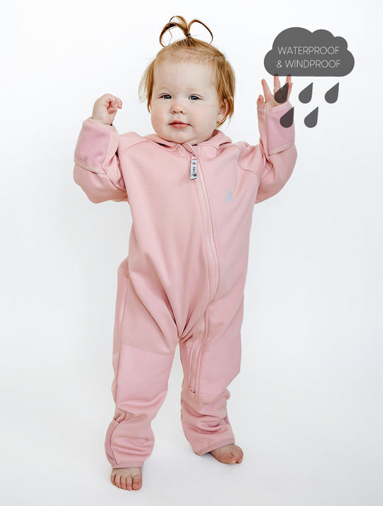 All-Weather Fleece Onesie - Dusky Pink