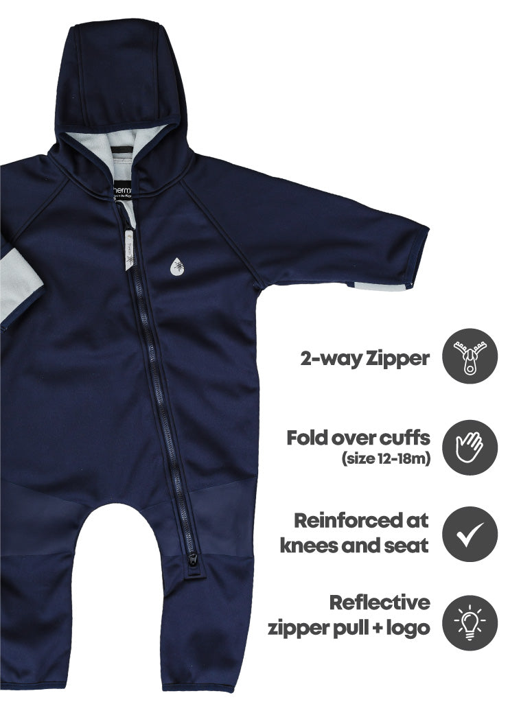 All-Weather Fleece Onesie - Navy