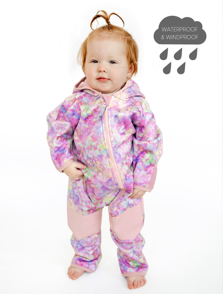 All-Weather Fleece Onesie - Pretty Petals