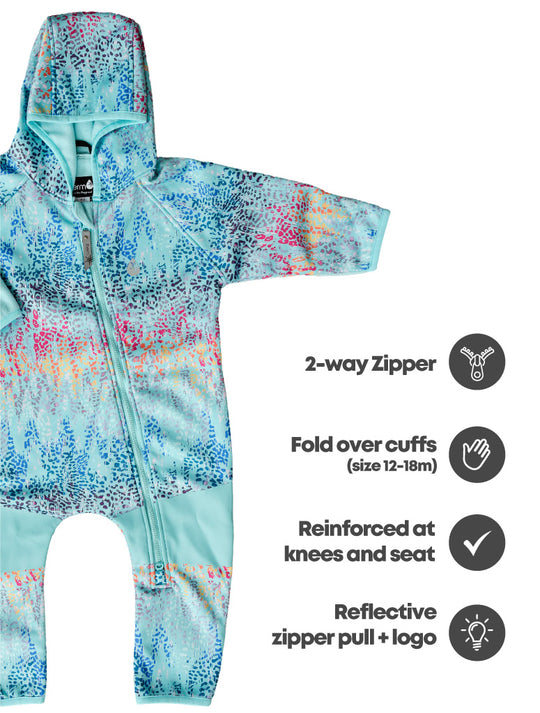 All-Weather Fleece Onesie - Rainbow Leopard