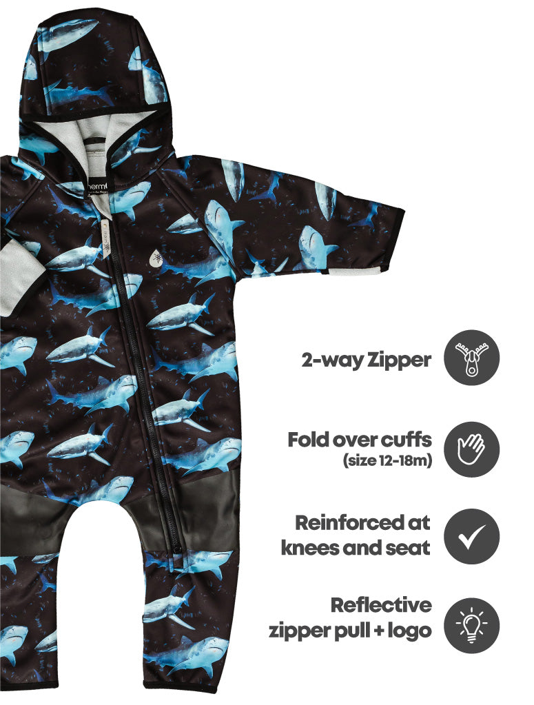 All-Weather Fleece Onesie - Shark