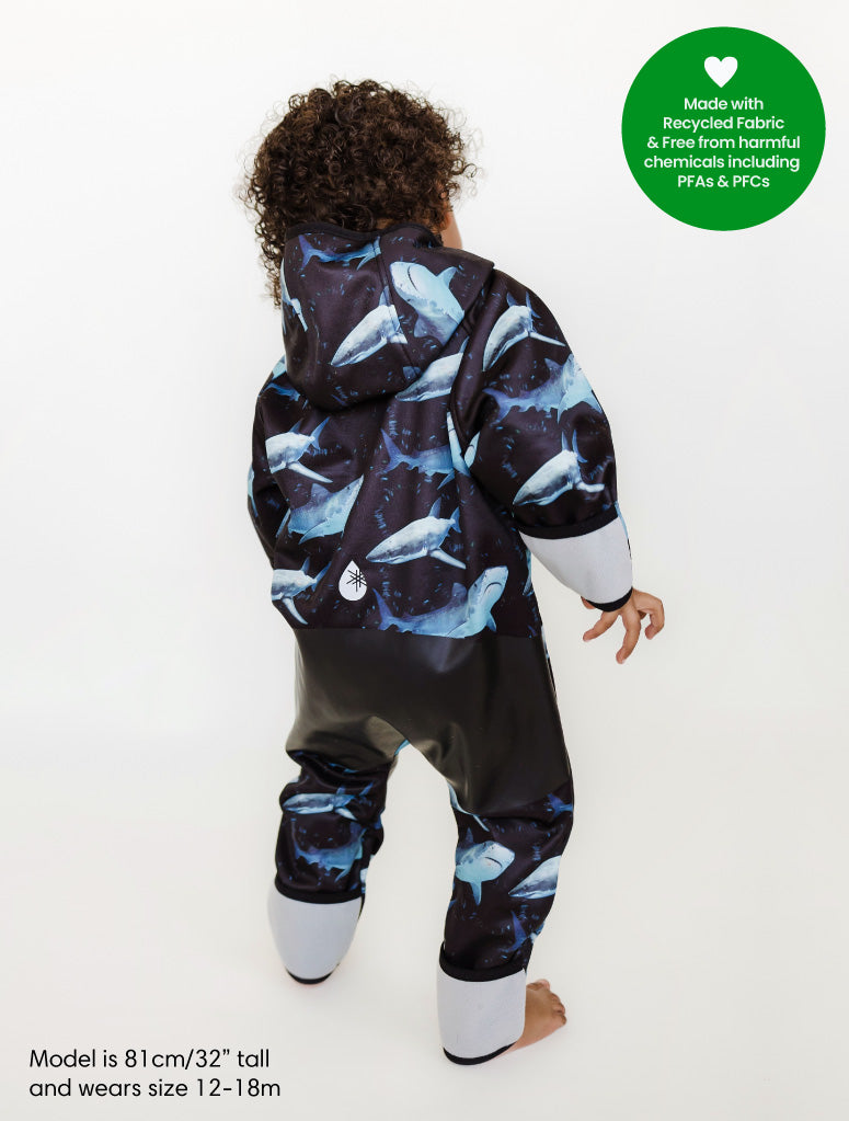 All-Weather Fleece Onesie - Shark