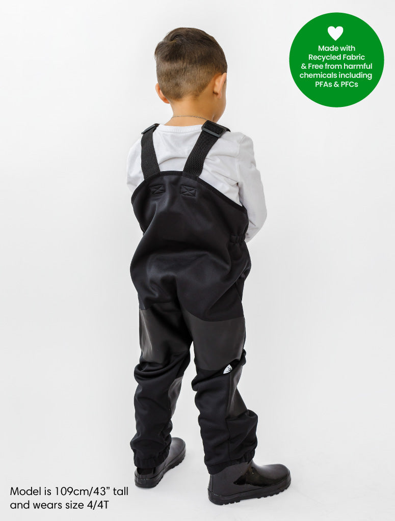 All-Weather Fleece Overalls - Black