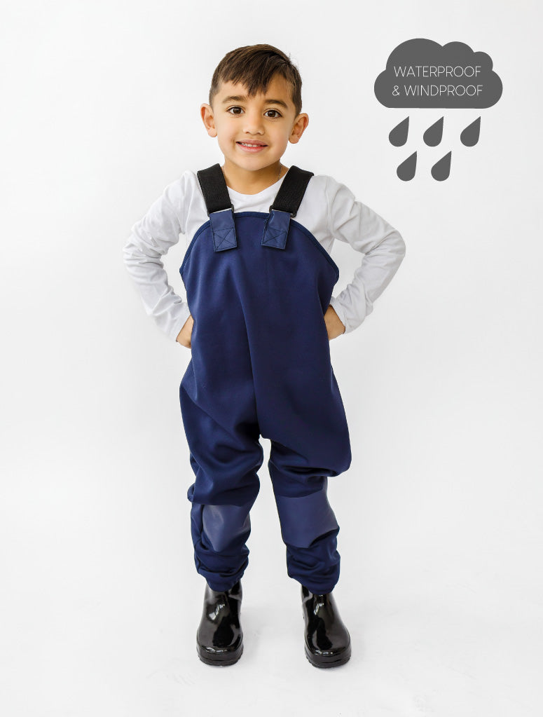 All-Weather Fleece Overalls - Navy