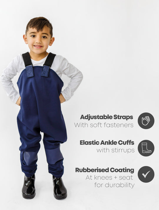 All-Weather Fleece Overalls - Navy