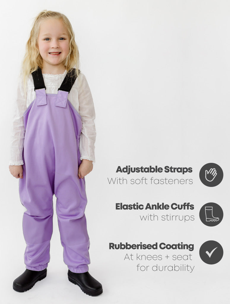 All-Weather Fleece Overalls - Periwinkle